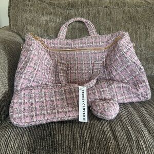 Stoney Clover Lane Pink Tweed Duffle Set